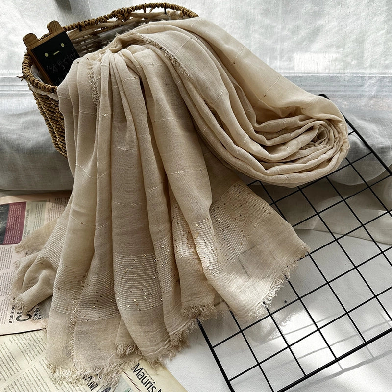 Unisex Retro Sweet Solid Color Artificial Cotton Scarf