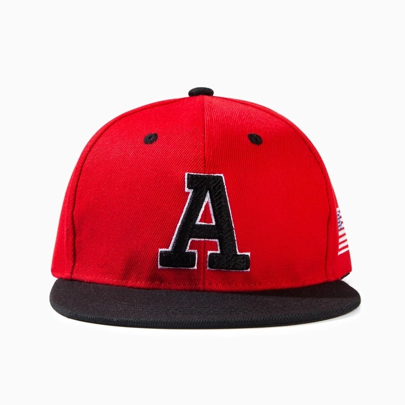 Unisex Casual Hip-Hop Streetwear National Flag Letter Flat Eaves Baseball Cap