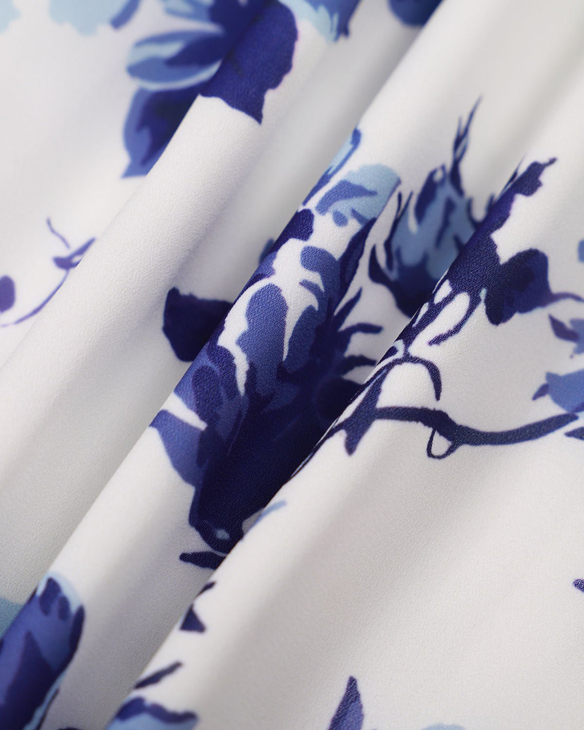 The Blue Floral Tie Strap Mini Dress