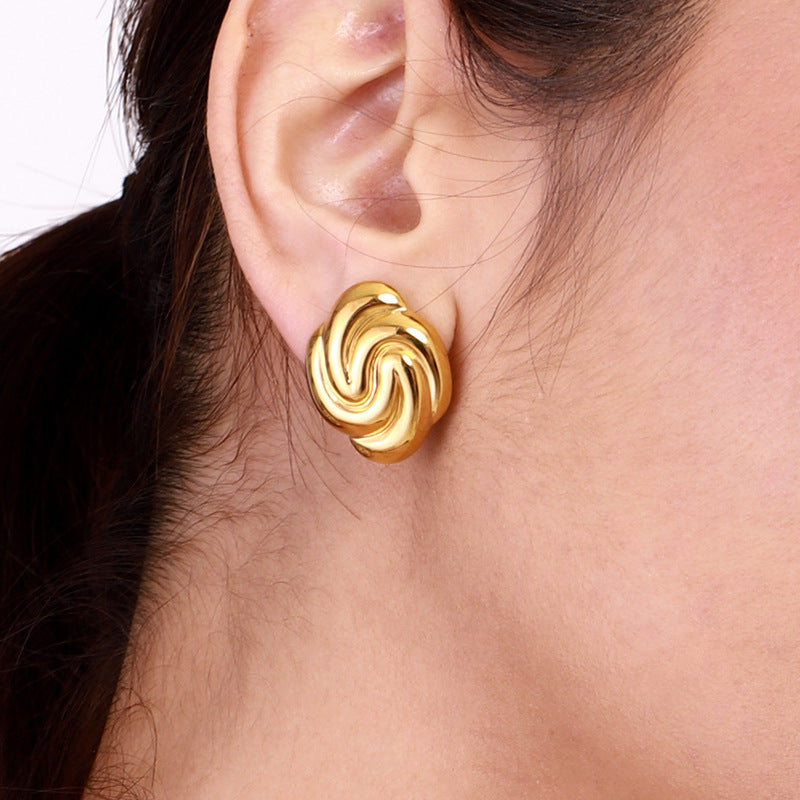 Stainless Steel Geometric Earrings Niche Earrings Titanium Steel Earrings Earrings