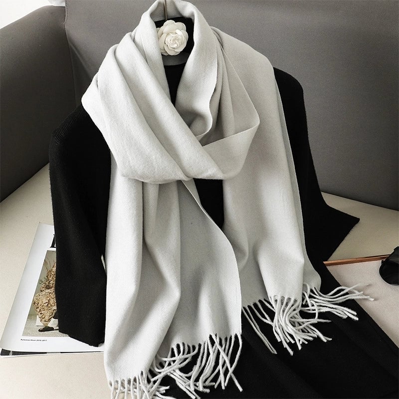 Women's Elegant Solid Color Imitation Cashmere Scarf