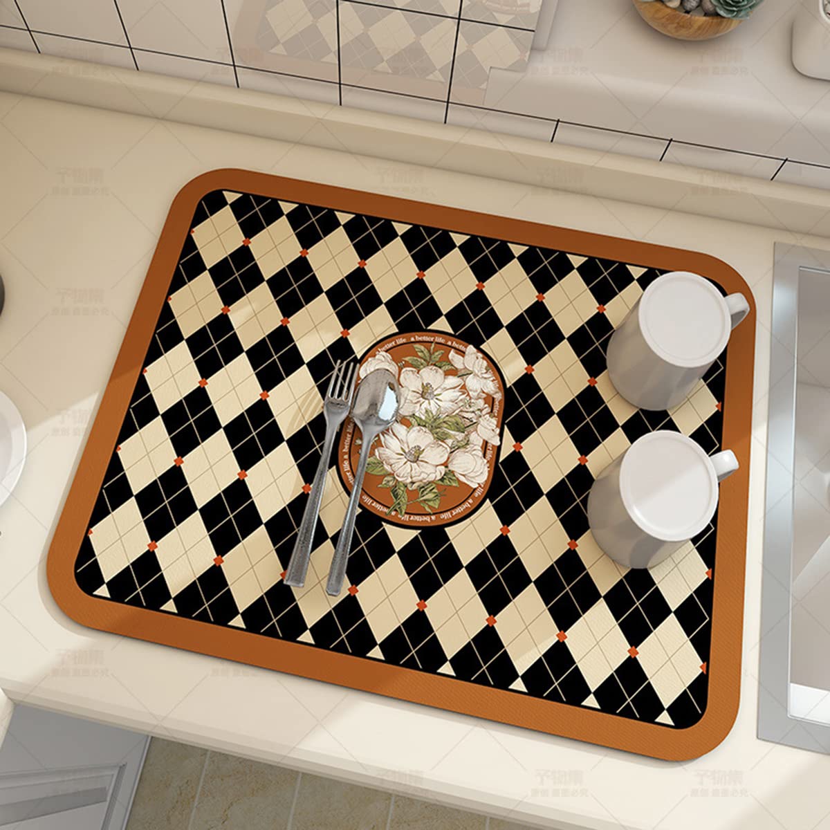 Fantasy Style Draining Mat for Kitchen & Bathroom