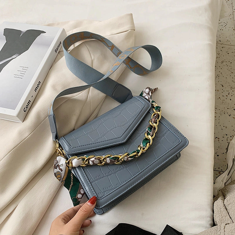 All-match Handbags Popular New Fashion Shoulder Texture Messenger Square Bag