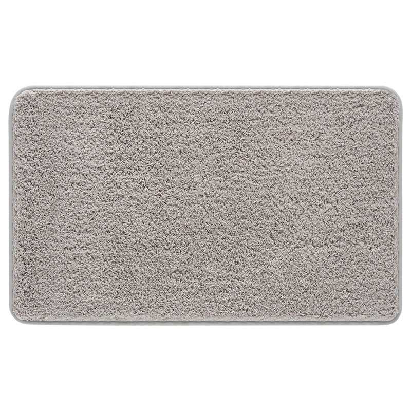 Household Bathroom Door Mat Solid Color Simple Bathroom Absorbent Non-Slip Mat Spot Thickened Fiber Floor Mat