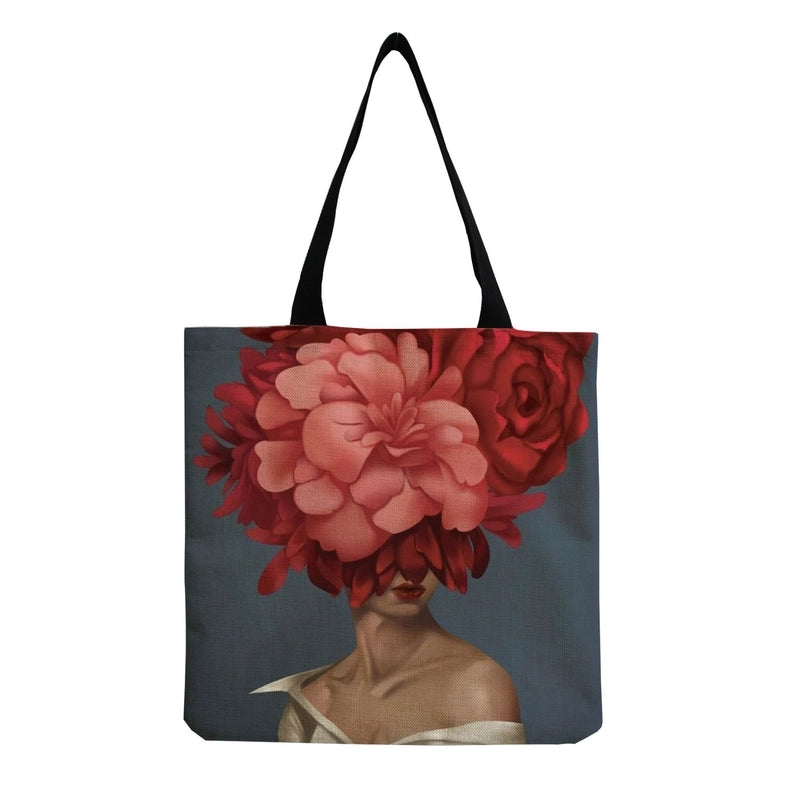 Women's Casual Flower Shopping Bags