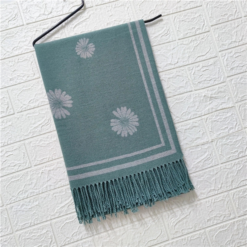 Women's Cute Sweet Printing Imitation Cashmere Polyester Scarf