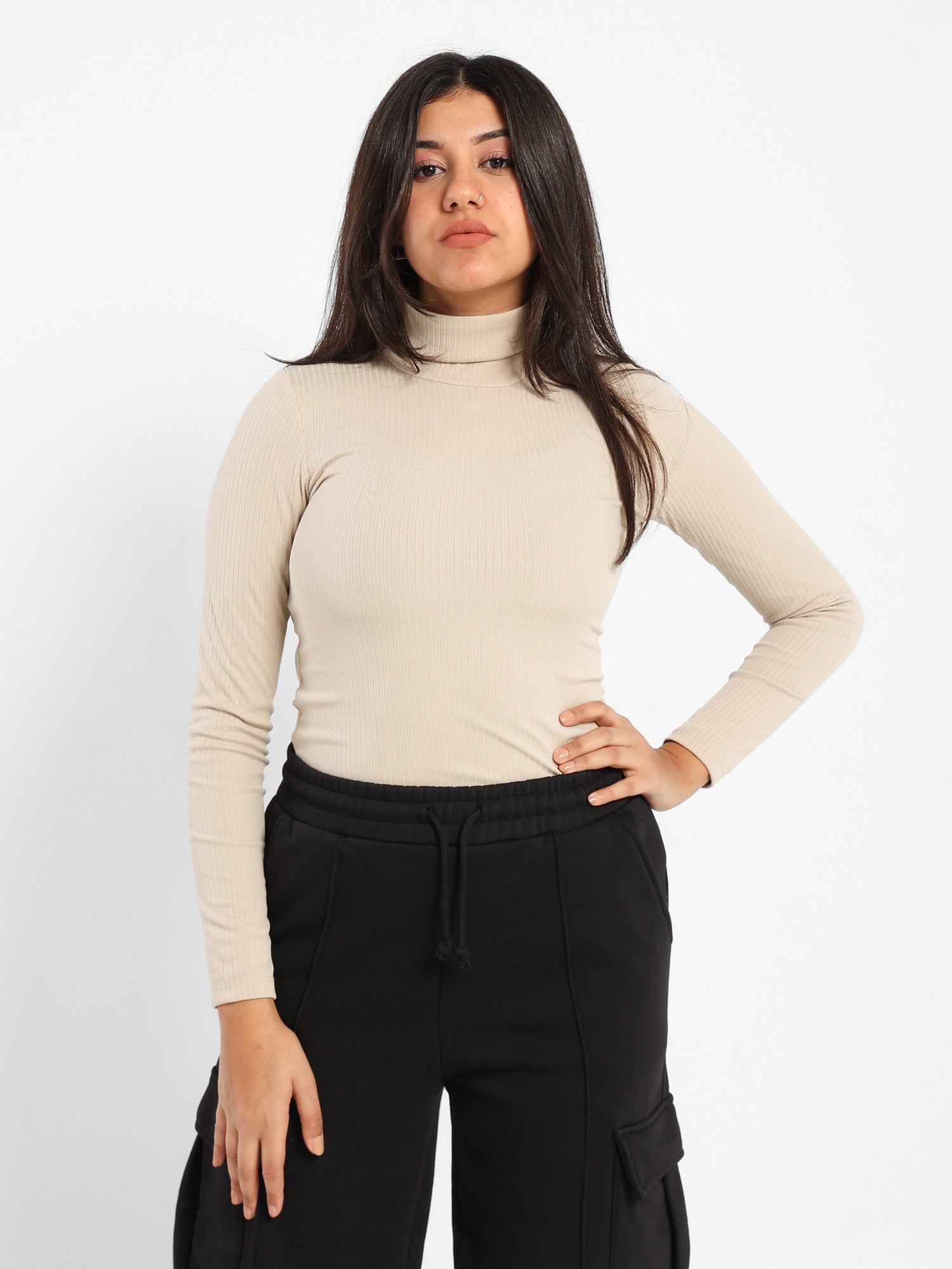 Turtle Neck Long Sleeves Top