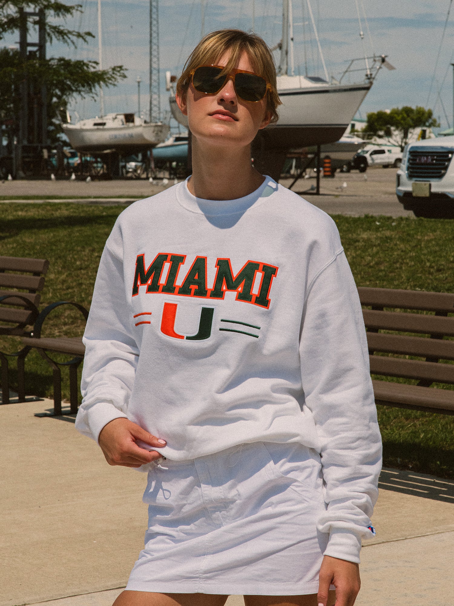 RUSSELL MIAMI U CREWNECK