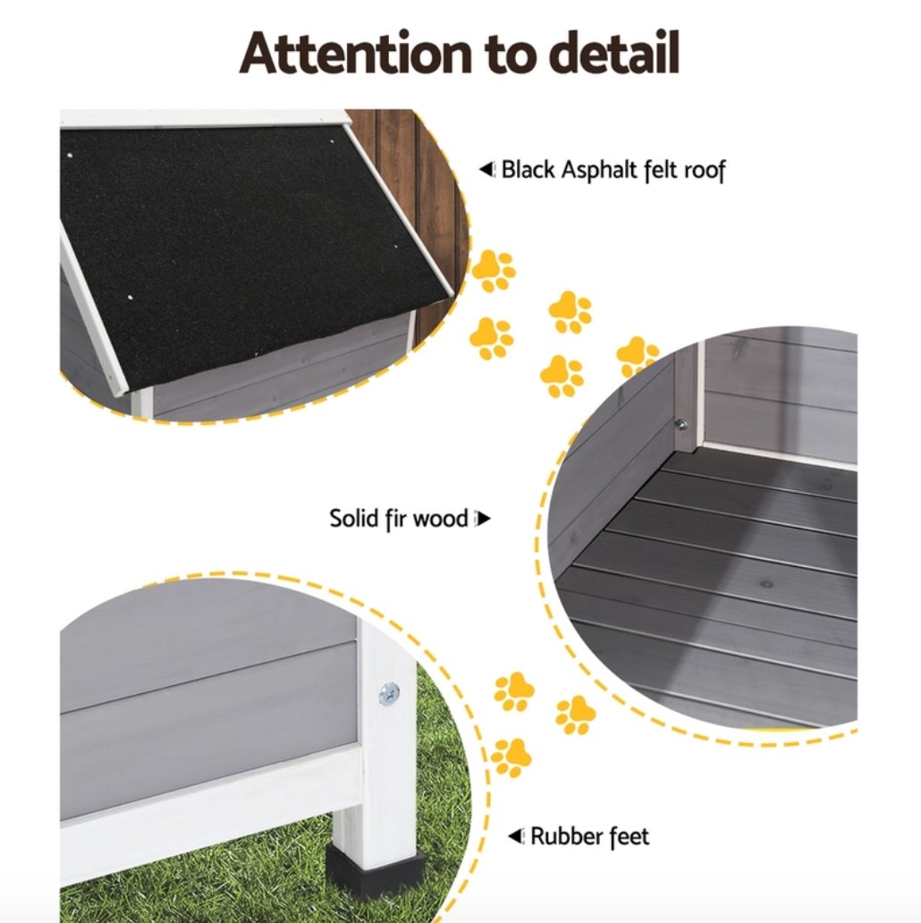 Weatherproof Outdoor Indoor Dog Kennel House (2 Sizes)