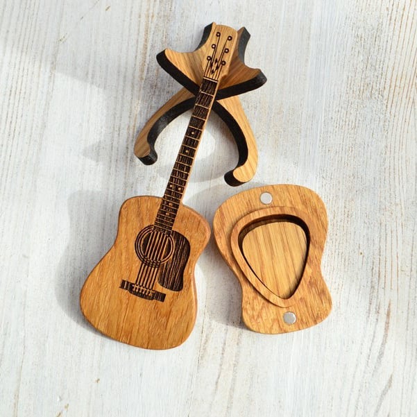 🎸Handmade Wooden Acoustic Guitar Pick Box