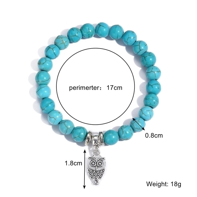 Fashion Starfish Butterfly Turquoise Beaded Women's Bracelets 1 Piece