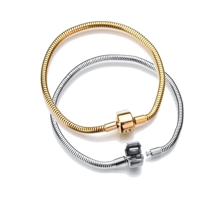 Fashion Geometric 304 Stainless Steel 18K Gold Plated Stainless Steel Bracelets In Bulk