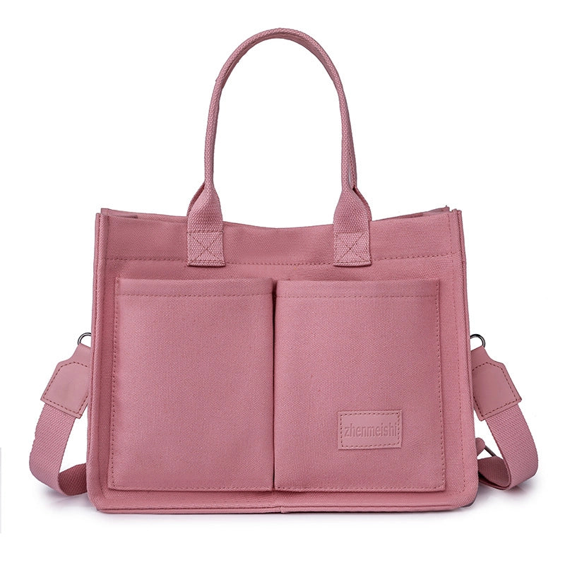 Casual Large Capacity Hand Canvas Popular Bag New Fashionable Tote Bag Casual Shoulder Bag