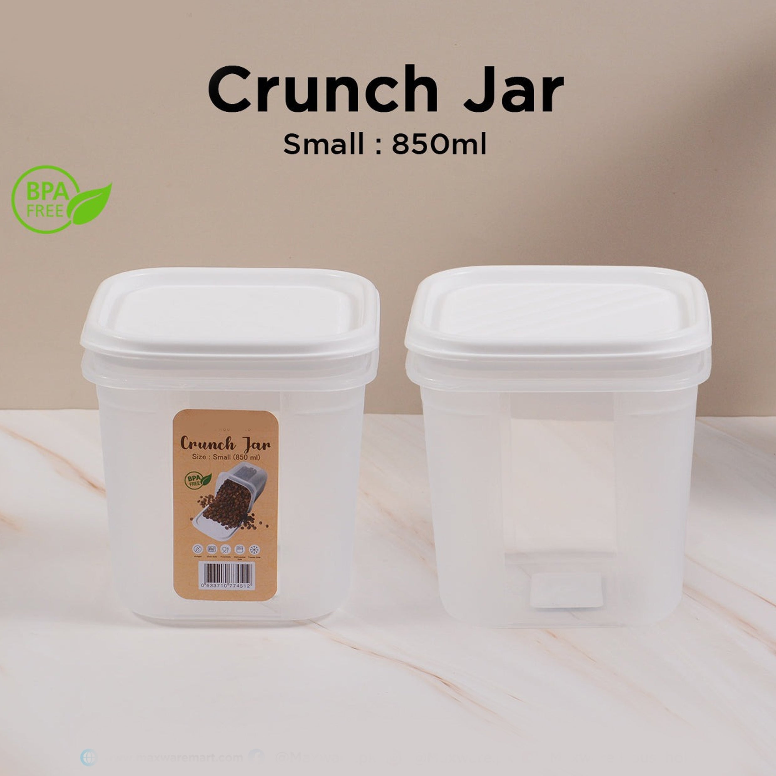 Multi-Purpose Air-Tight Crunch  Jar 850ML