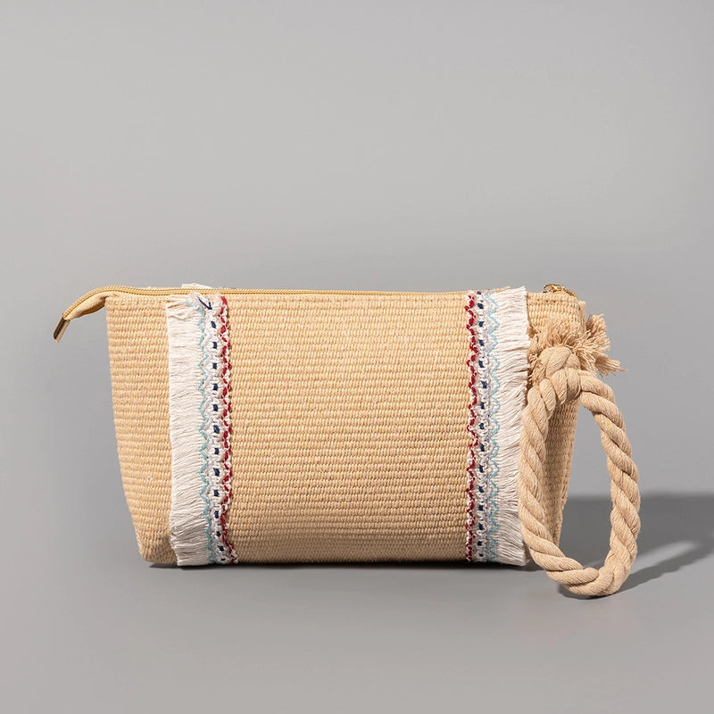 Polyester Solid Color Embroidery Square Clutches