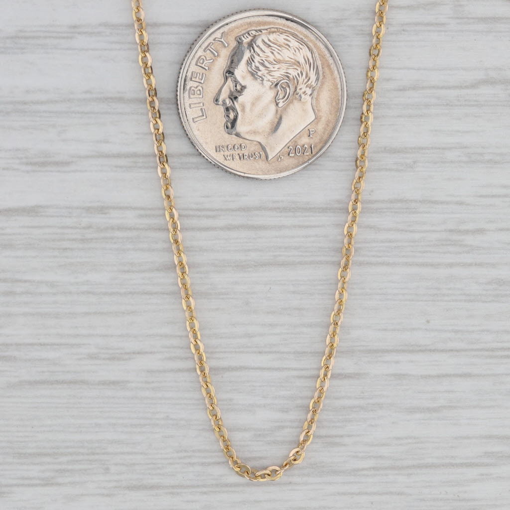 Long Cable Chain Necklace 14k Yellow Gold 32 1mm