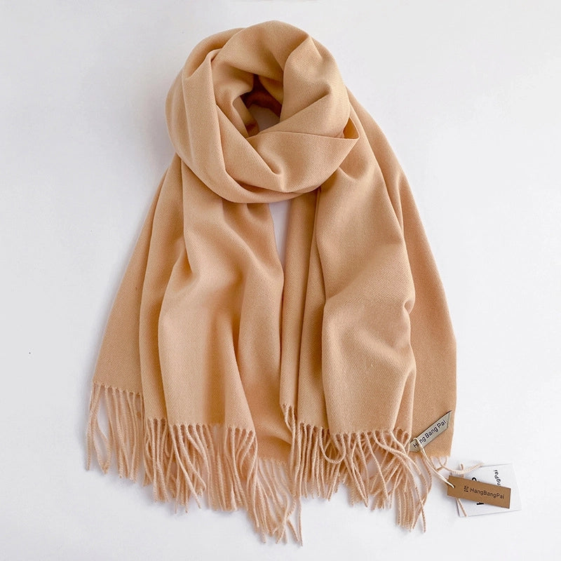 Unisex Casual Basic Solid Color Imitation Cashmere Scarf