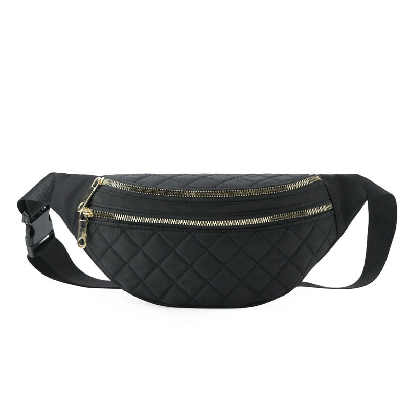 Unisex Elegant Streetwear Solid Color Nylon Waist Bags