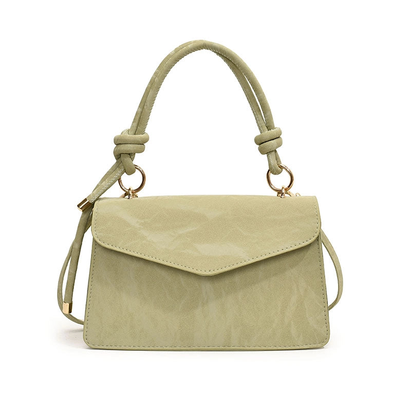 Women's Medium Pu Leather Solid Color Basic Vintage Style Flip Cover Crossbody Bag