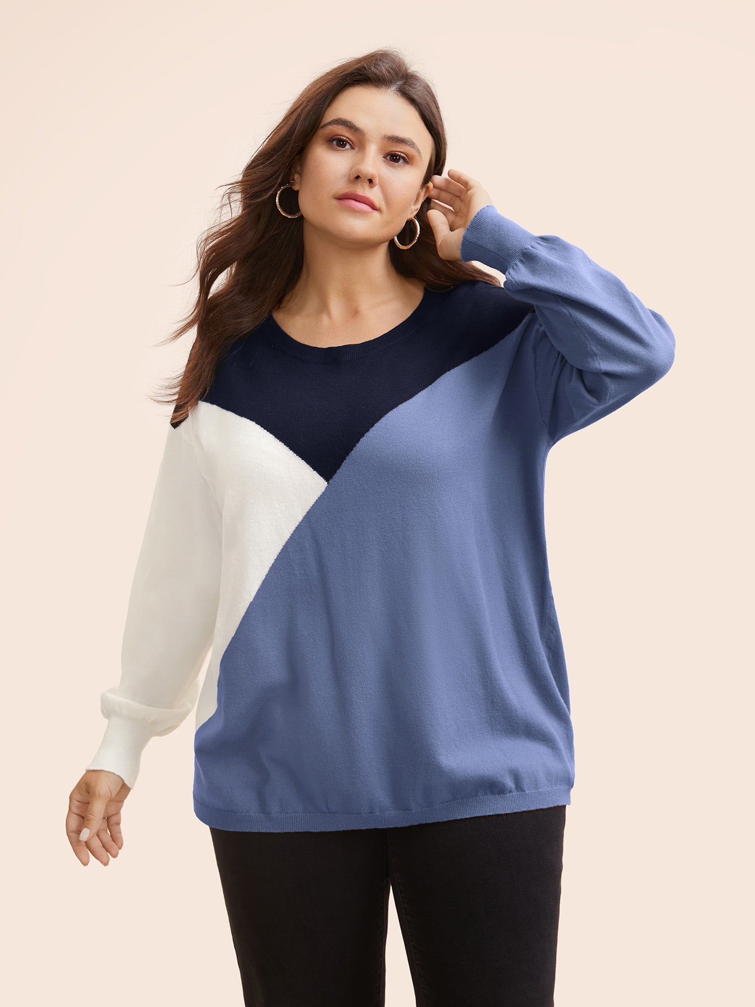 Supersoft Essentials Colorblock Contrast Pullover