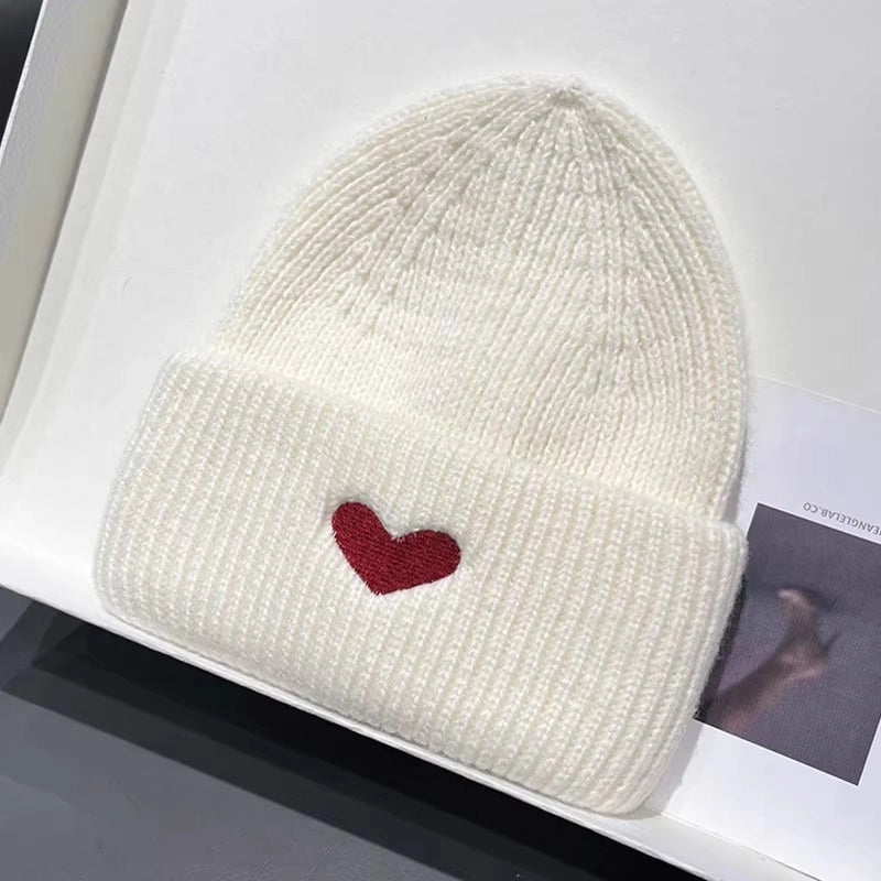 Japanese Sweet Embroidered Lovely Woolen Hat For Women Autumn And Winter Warm Ear Protection Student Online Red Fashion Knitted Hat Fashion