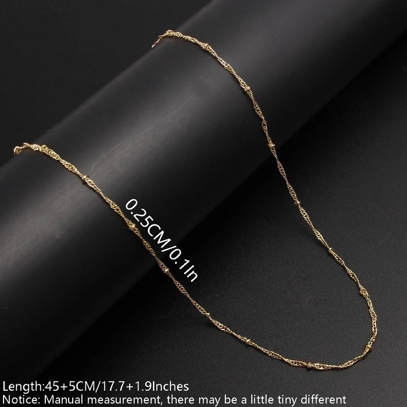 Minimalist Solid Color 304 Stainless Steel Gold Plated Necklace