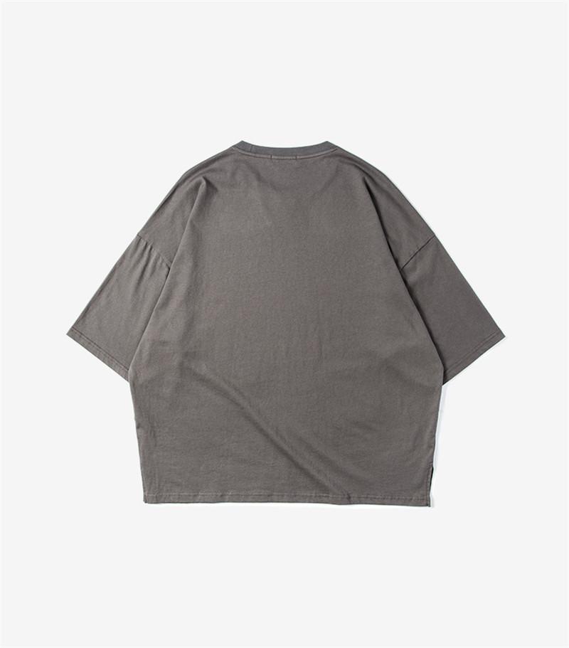Solid Drop Shoulder Oversized Tee