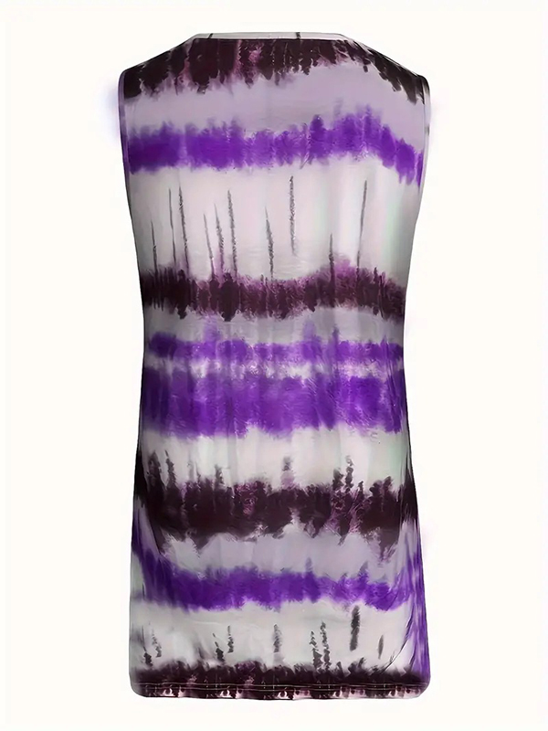 Loose Sleeveless Printed Spaghetti-Neck Vest Top