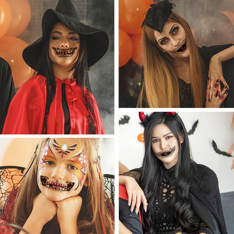 Halloween Prank Makeup Temporary Tattoo10pcs