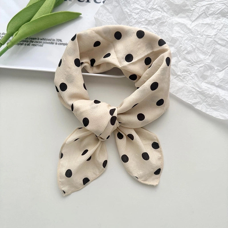 Women's Sweet Minimalist Color Block Cotton And Linen Printing Scarf