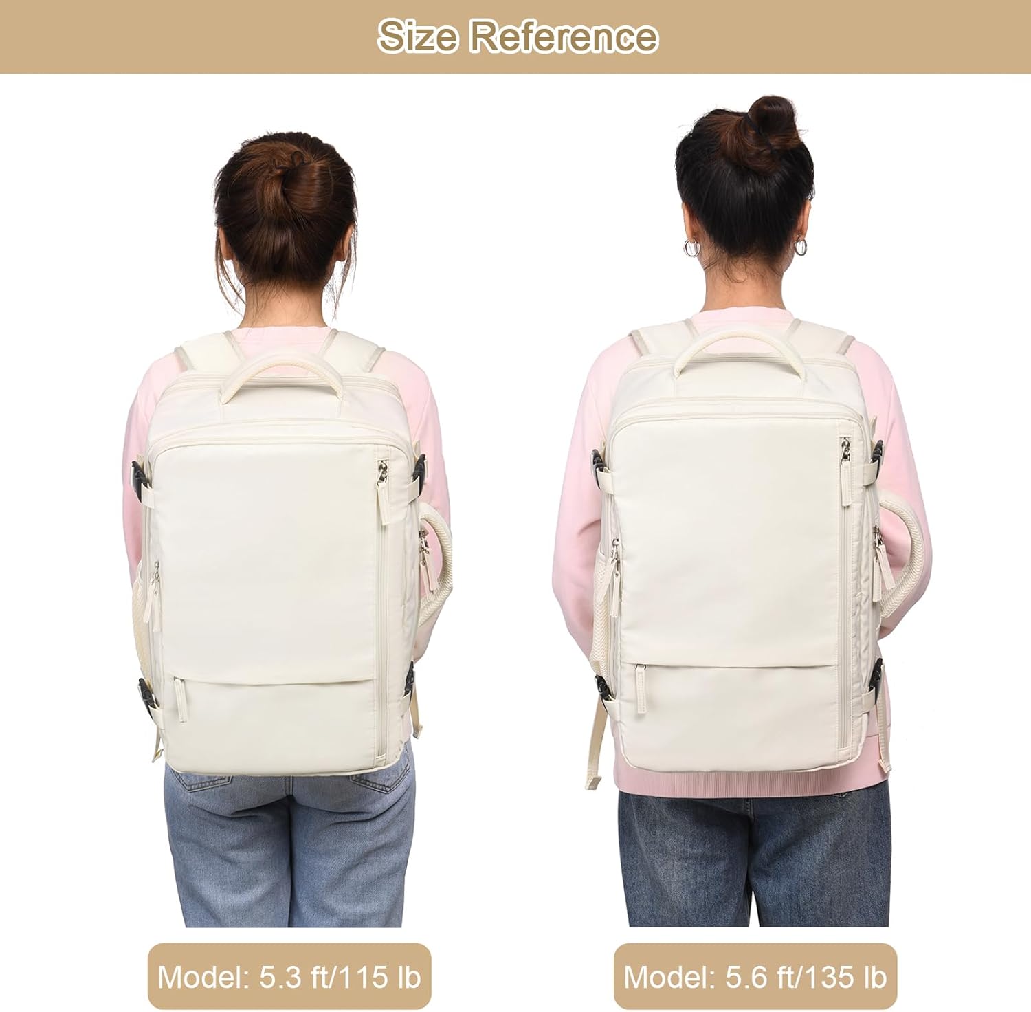 Large Travel Backpack for Women Men, Expandable 40L Carry On Backpack, 17 Inch Laptop Backpack College Bookbag, Waterproof Travel bag as Person Item Flight Approved