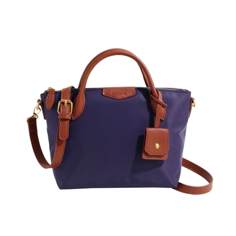 Women's Oxford Cloth Solid Color Elegant Square Zipper Handbag