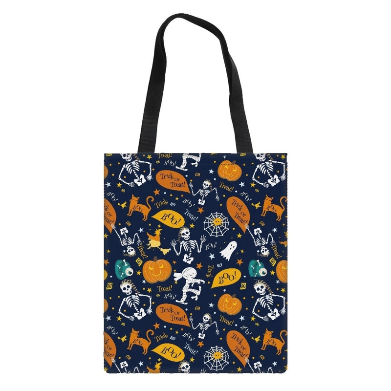 Halloween Women's Medium Polyester Pumpkin Letter Streetwear Square Open Customized Handbag