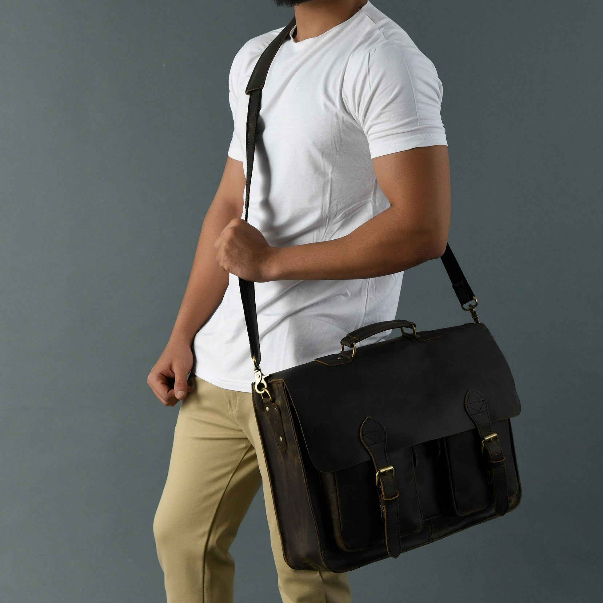 Leather office Laptop Bag