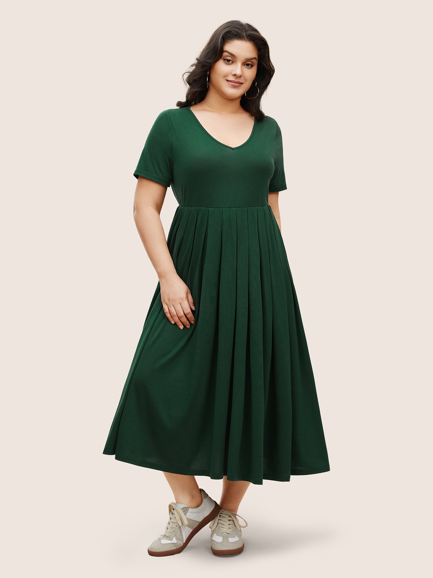 Supersoft Essentials Plain Pleated Dress