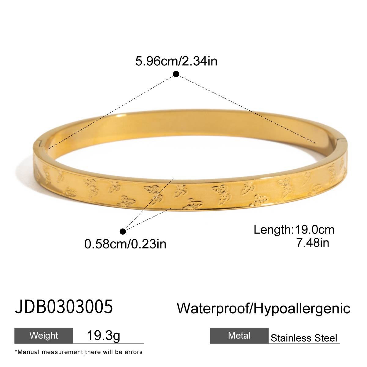 Jie Ding Stainless Steel Love Bracelet 18K Gold Hand Jewelry Titanium Steel