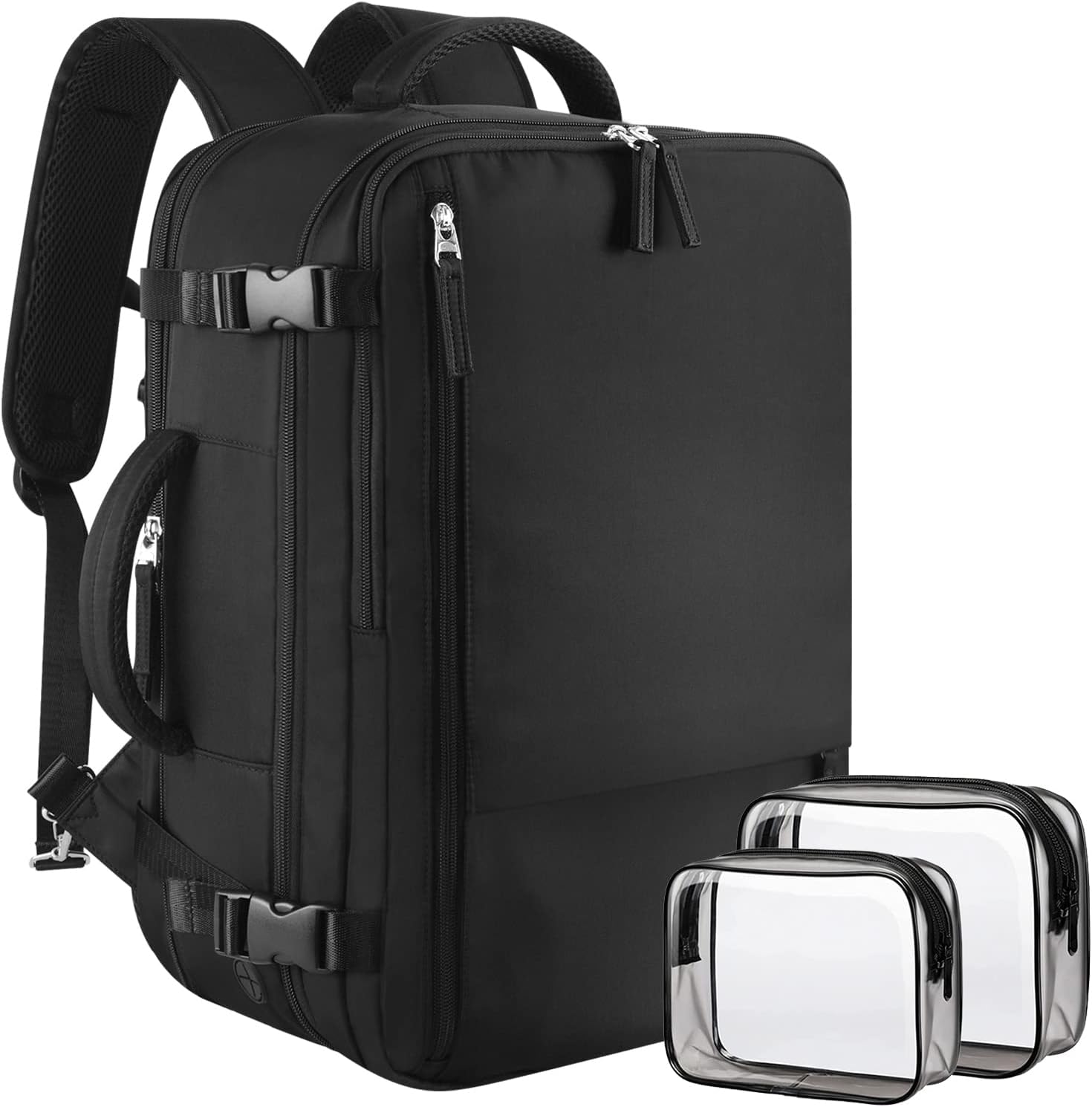 Large Travel Backpack for Women Men, Expandable 40L Carry On Backpack, 17 Inch Laptop Backpack College Bookbag, Waterproof Travel bag as Person Item Flight Approved