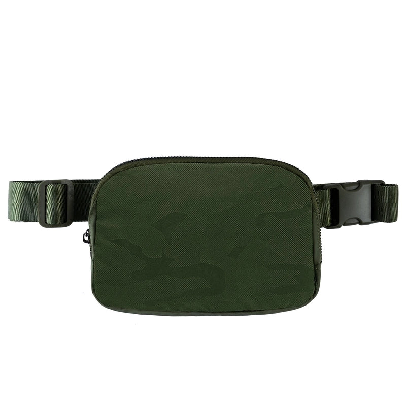 Women's Sports Solid Color Nylon Waist Bags