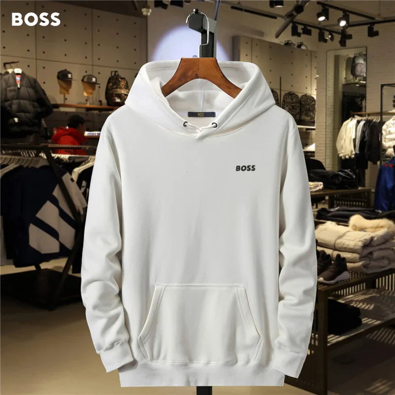 SOLID COLOR MENS CASUAL HOODIES COAT SWEATERSHIRT