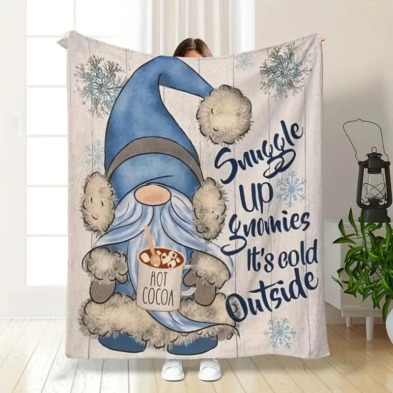 Casual Cartoon Flower Double-Sided Velvet Blanket Bedding