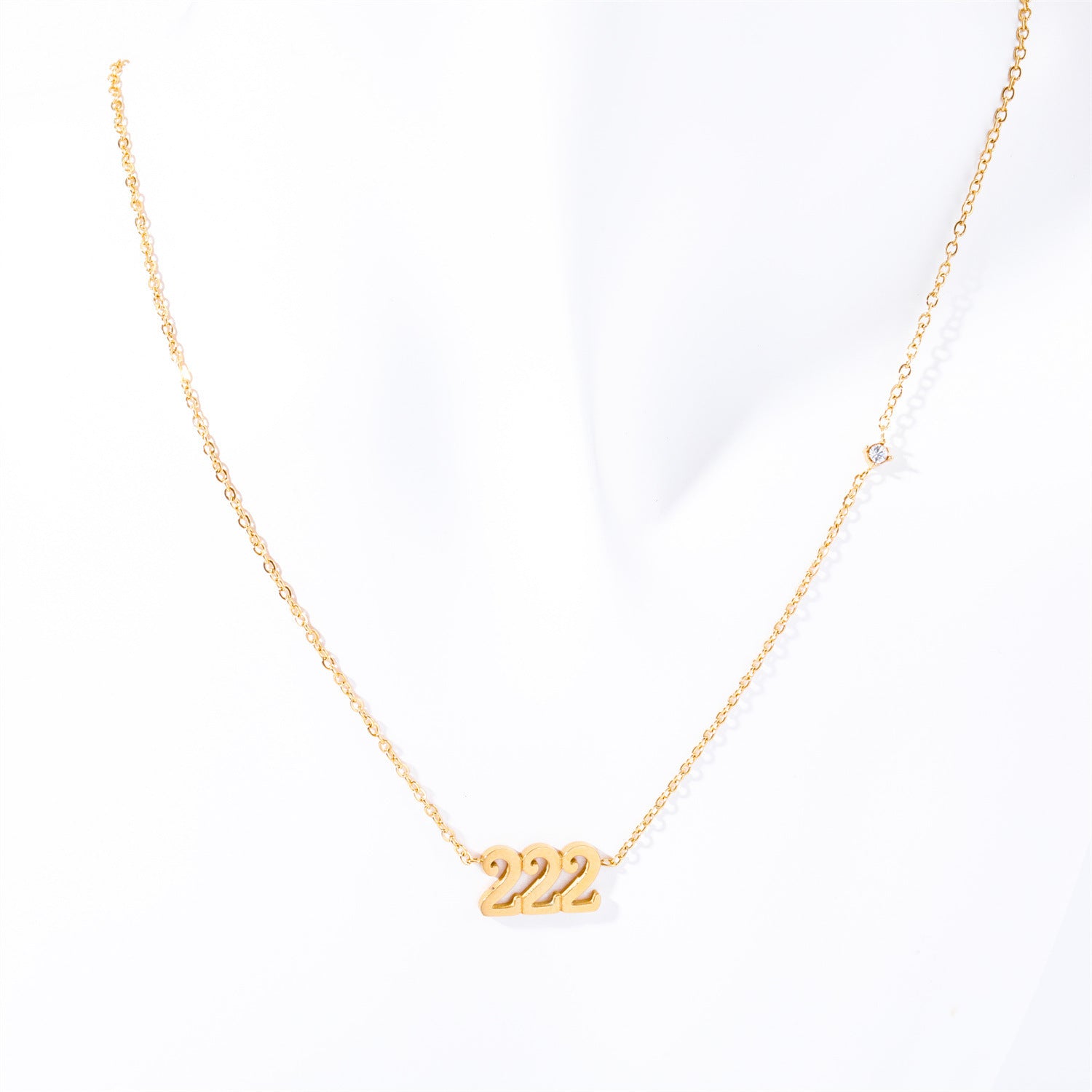 Moderate Luxury Number Text Letter Titanium Steel Electroplating Necklaces