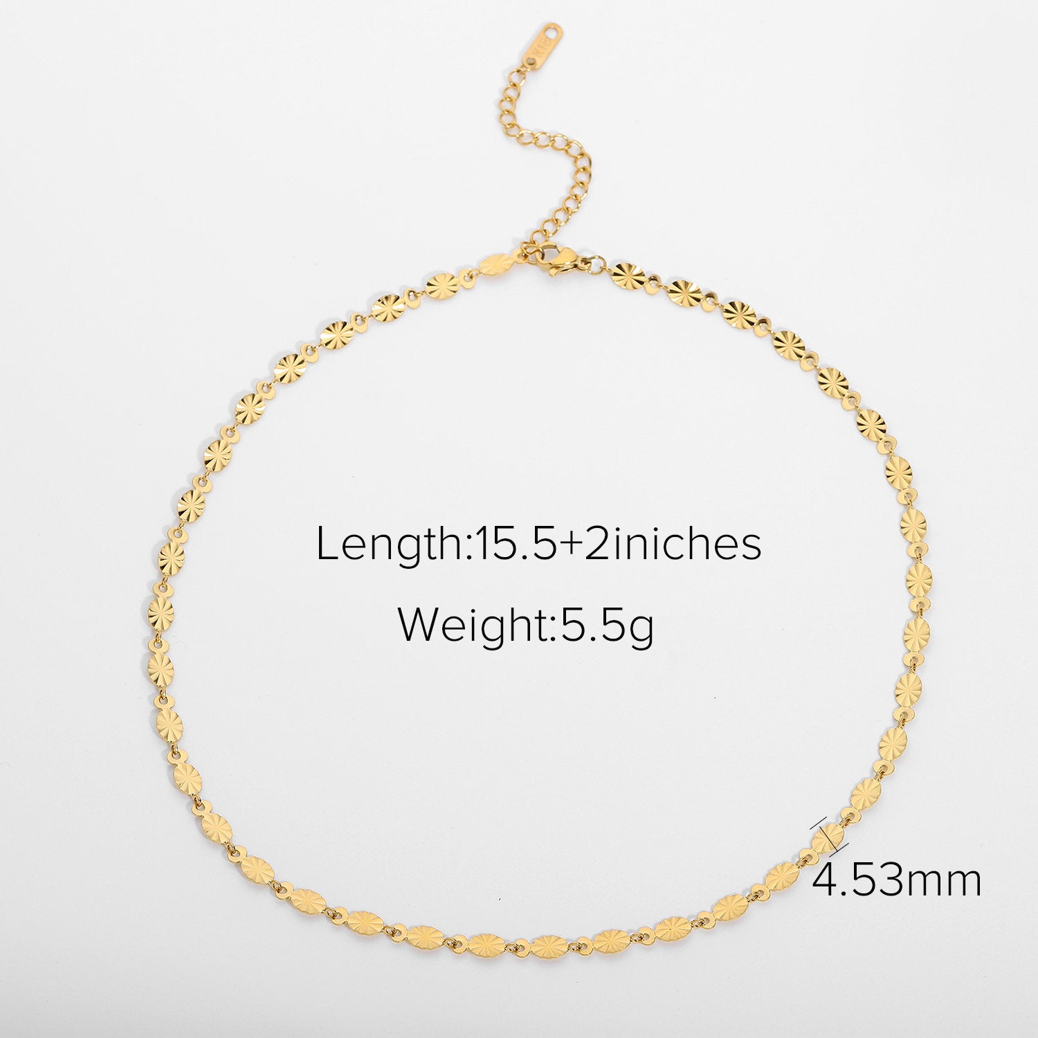 Jie Ding Stainless Steel Gold Necklace Cuban Clavicle Chain Titanium Steel Necklace
