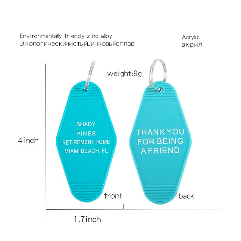 Thank You For Being A Friend Keychain