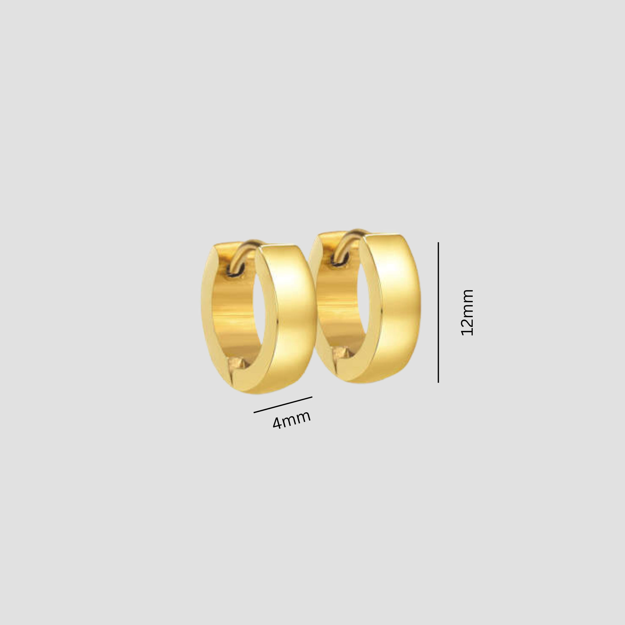 10mm Chunky hoops - Gold