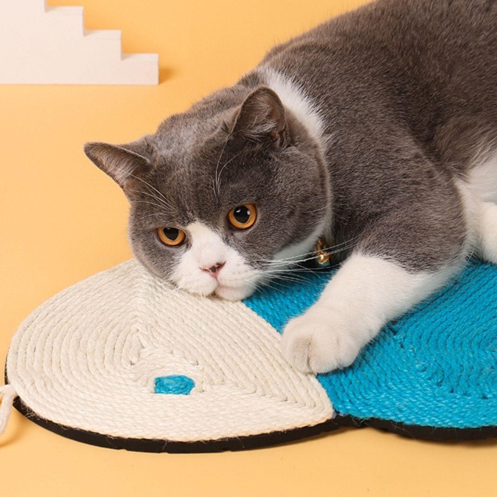 Colorful Cartoon Shaped Sisal Rope Cat Scratcher Mat