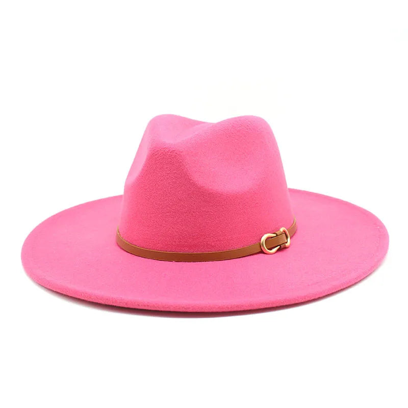 Fashion Autumn And Winter New Black Woolen Hat Jazz Hat For Men And Women 9.5cm