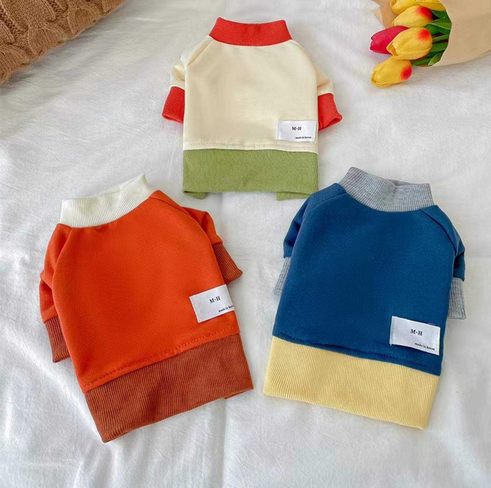 Versatile Colour Blocking Pet Sweatshirt