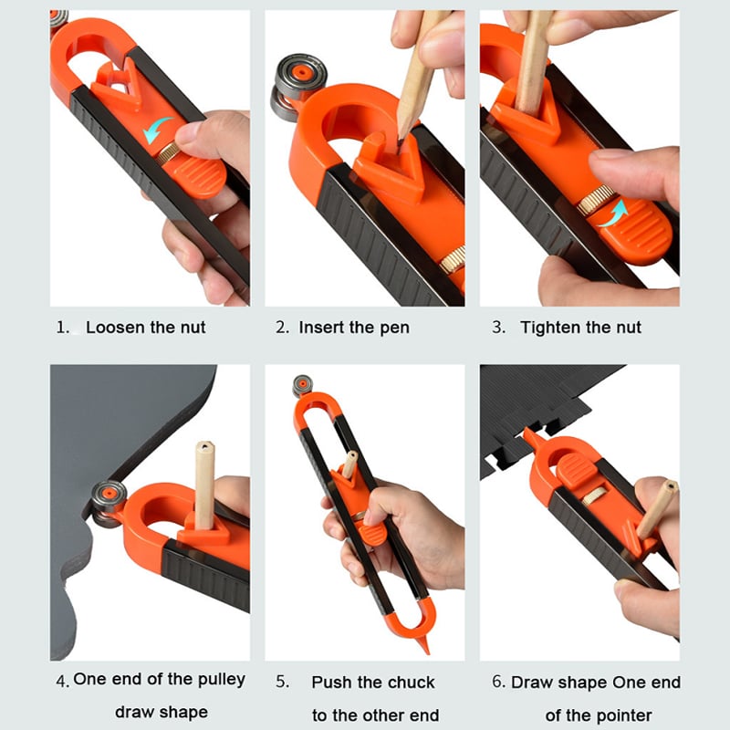 Last Day 49% OFF - Profile Scribing Ruler Contour Gauge with Lock