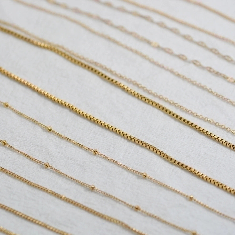 Fashion Round Titanium Steel 18K Gold Plated Inlaid Gold Necklace