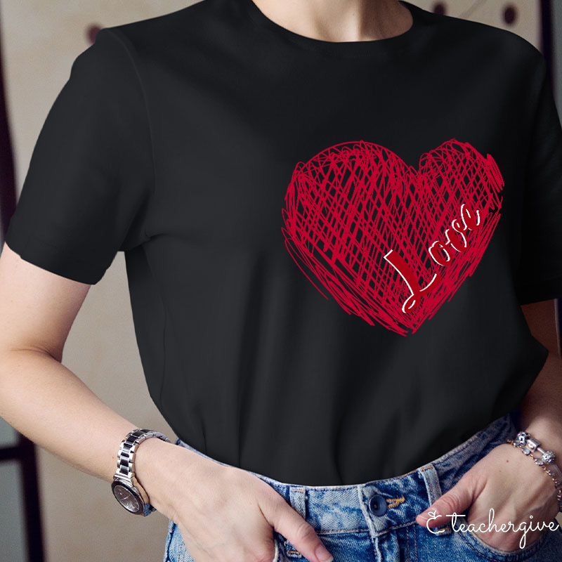 Love Heart Teacher T-Shirt